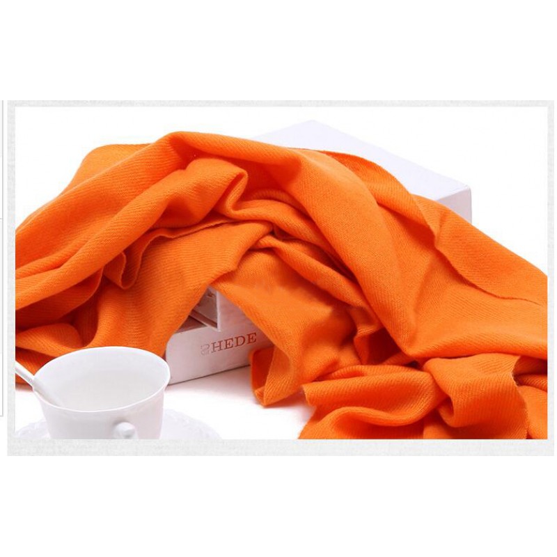 Pure Cashmere Scarves Orange Women Fashional Winter Scarf